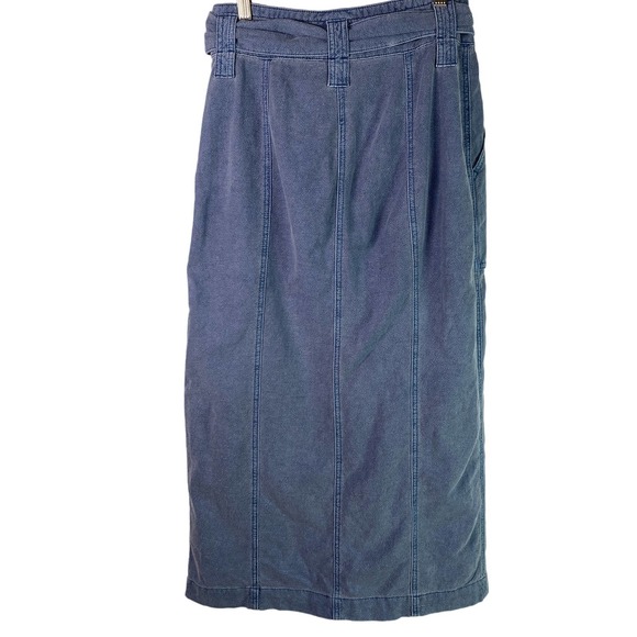 Free People Catching‎ Feelings Utility Inspired Midi Skirt Sz 4 - Picture 7 of 9